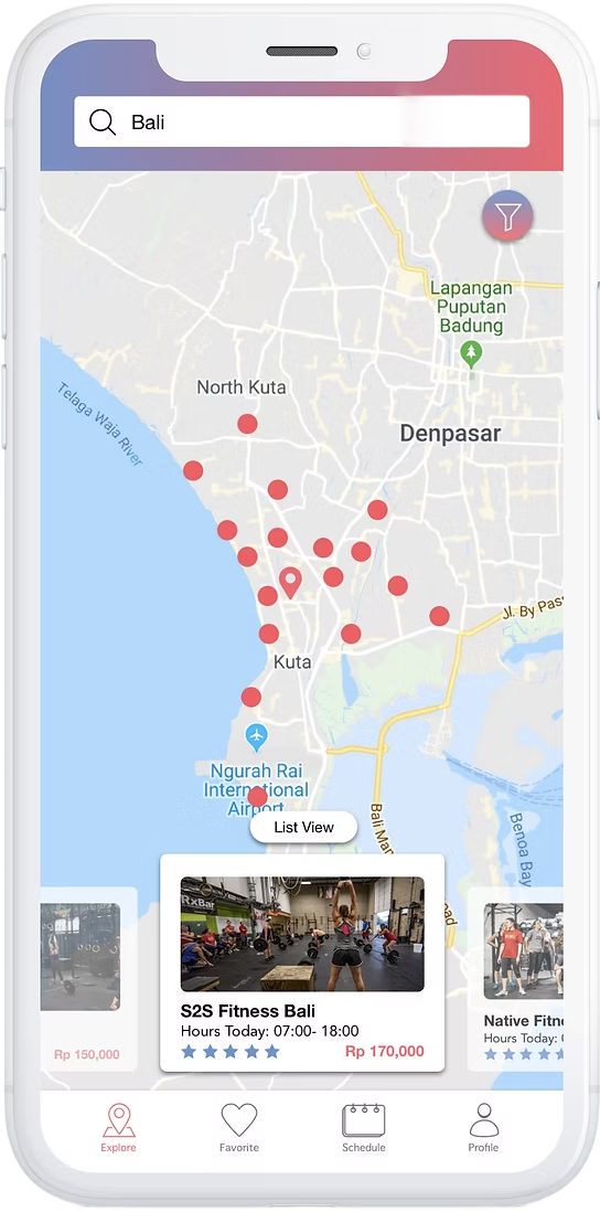 Home Map Screen Design